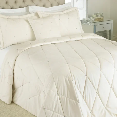 Diamante Bedspread Cream