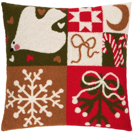 Furn Fika Patch Boucle Cushion Multicolour Fika Patch Boucle Cushion Multicolour