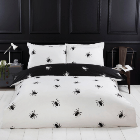 Dark Dreams Black Spider Design Reversible Duvet Set Dark Dreams Black Spider Design Reversible Duvet Set